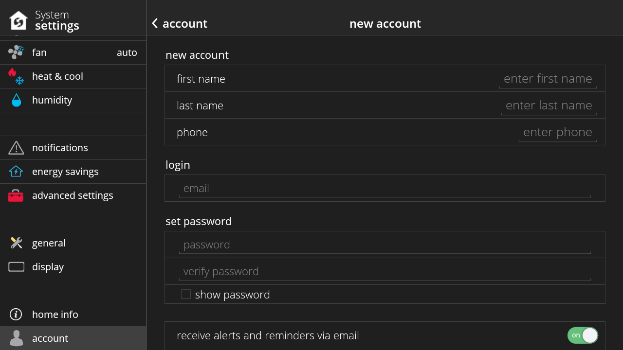 New Account
